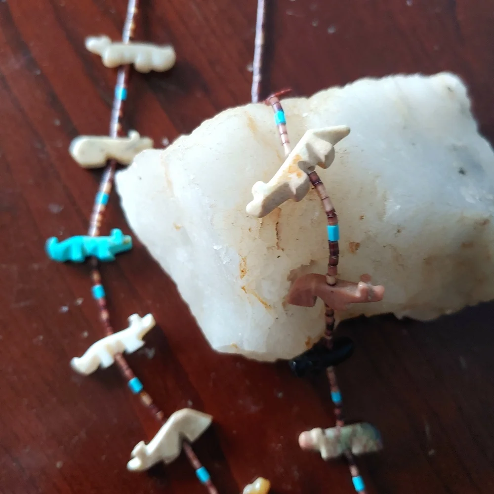 Vintage native america thunderbird fetish necklace - Picture 4 of 6